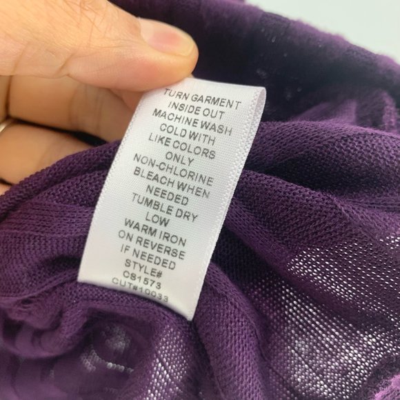 Curvy Sense Kim Hacci Surplice Top Plum 3X NWT - Picture 7 of 8